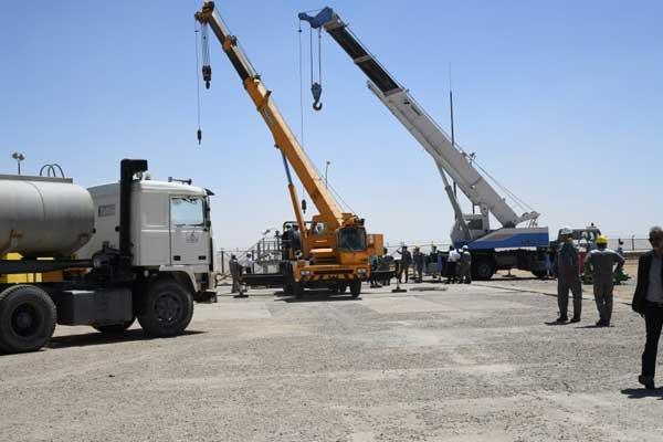 عملیات تعویض تاج چاه شماره ٣٦ خانگیران بدون حضور دکل 6