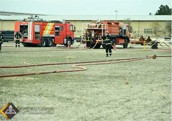 مانور آمادگی مقابله با نشت شدید گاز در منطقه عملیاتی خانگیران 5