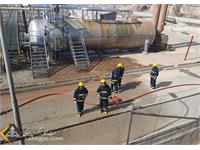 مانور مقابله با نشت نفت و گاز و آتش سوزی در تاسیسات نفت شهر برگزار شد 8