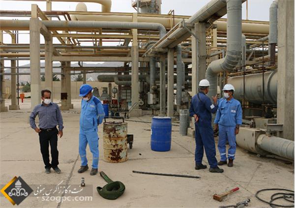 تعمیر اضطراری مبدل حرارتی واحد تثبیت مایعات پالایشگاه گازی فراشبند 5