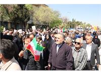 حضور گسترده کارکنان شرکت زاگرس جنوبی در راهپیمایی روز قدس 13