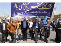 حضور کارکنان شرکت بهره‌برداری نفت و گاز زاگرس جنوبی در راهپیمایی روز قدس 1404 7