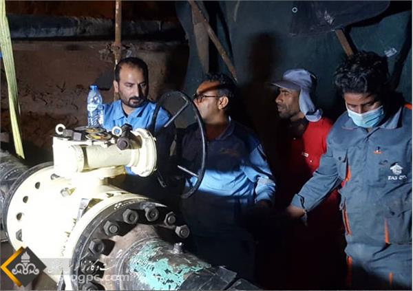 افزایش تولید روزانه ۰/۴۴ میلیون متر مکعبی گاز  با راه اندازی حوضچه اتصال چاه های ۱۴ و ۱۸ سرخون  14