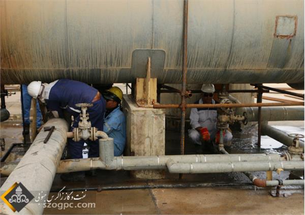 تعمیر اضطراری مبدل حرارتی واحد تثبیت مایعات پالایشگاه گازی فراشبند 7