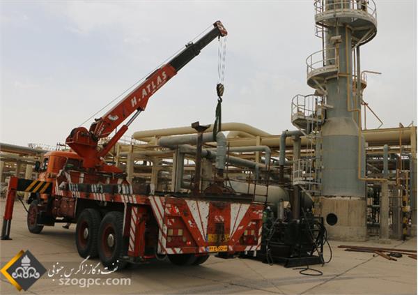 تعمیر اضطراری مبدل حرارتی واحد تثبیت مایعات پالایشگاه گازی فراشبند 3