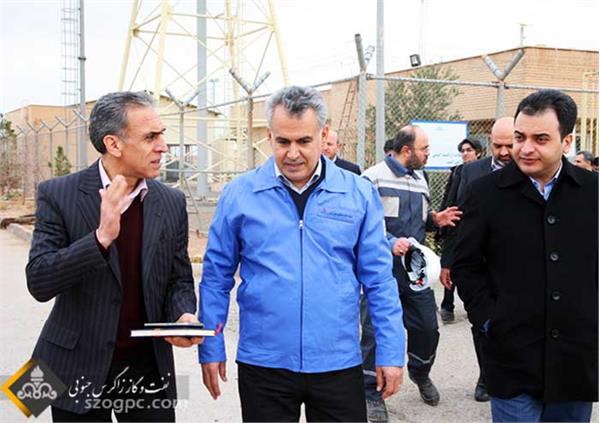 بازدید مدیر عامل نفت مرکزی از منطقه عملیاتی سراجه قم 2