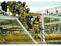 مانور آمادگی مقابله با نشت شدید گاز در منطقه عملیاتی خانگیران 10