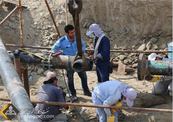 افزایش تولید روزانه ۰/۴۴ میلیون متر مکعبی گاز  با راه اندازی حوضچه اتصال چاه های ۱۴ و ۱۸ سرخون  19