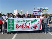 حضور کارکنان مناطق عملیاتی شرکت بهره‌برداری نفت و گاز زاگرس جنوبی در راهپیمایی ۲۲ بهمن 10