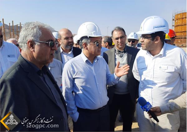 بازدید مدیرعامل و هیات همراه از منطقه عملیاتی و نمکزدایی دهلران و همچنین کارخانه ٣١٠٠ NGL 5