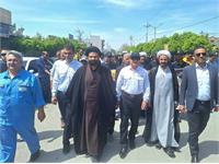 حضور کارکنان شرکت بهره‌برداری نفت و گاز زاگرس جنوبی در راهپیمایی روز قدس 1404 4