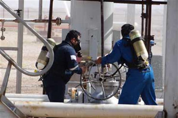 برگزاری مانور انتشار گاز در منطقه عملیاتی پارسیان