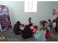 برگزاری اردوی جهادی بهداشتی ودرمانی بسیجیان منطقه عملیاتی پارسیان در روستاهای محروم  لامرد 4
