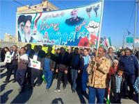 حضور کارکنان مناطق عملیاتی شرکت بهره‌برداری نفت و گاز زاگرس جنوبی در راهپیمایی ۲۲ بهمن 5