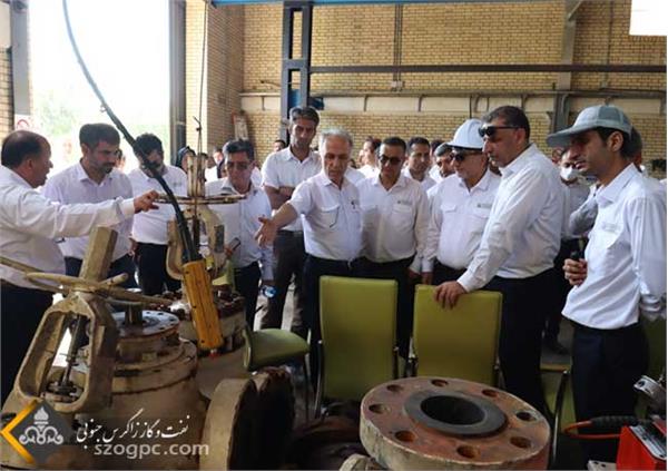 بازدید مدیرعامل شرکت زاگرس جنوبی از منطقه عملیاتی نار و کنگان 6