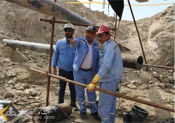افزایش تولید روزانه ۰/۴۴ میلیون متر مکعبی گاز  با راه اندازی حوضچه اتصال چاه های ۱۴ و ۱۸ سرخون  17