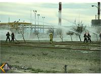 مانور آمادگی مقابله با نشت شدید گاز در منطقه عملیاتی خانگیران 9