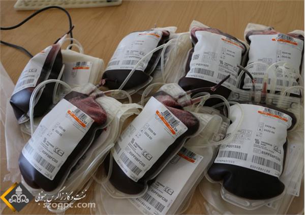 کارکنان مناطق عملیاتی آغار و دالان ، سرخون و گشوی جنوبی ۸۷ هزار سی سی خون به نیازمندان اهدا کردند