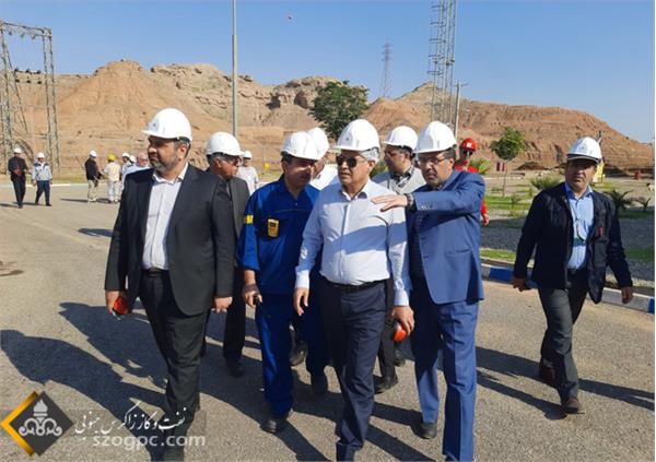 بازدید مدیرعامل و هیات همراه از منطقه عملیاتی و نمکزدایی دهلران و همچنین کارخانه ٣١٠٠ NGL 13