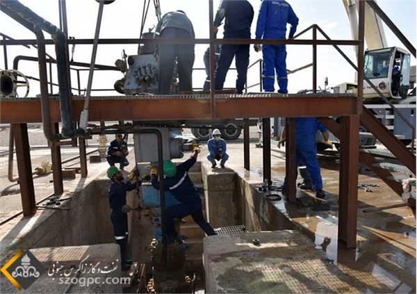 تعویض تاج چاه ۶۵ خانگیران شرکت بهره‌برداری نفت و گاز شرق 5