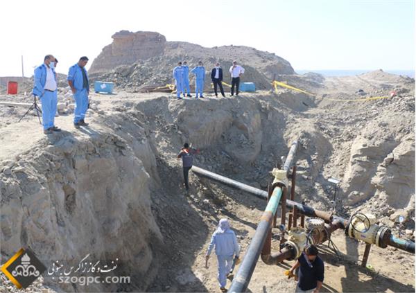 افزایش تولید روزانه ۰/۴۴ میلیون متر مکعبی گاز  با راه اندازی حوضچه اتصال چاه های ۱۴ و ۱۸ سرخون  8