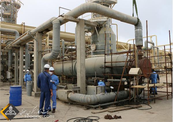 تعمیر اضطراری مبدل حرارتی واحد تثبیت مایعات پالایشگاه گازی فراشبند 4