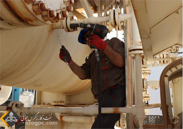 تداوم تعمیرات اساسی و ایمن سازی مراکز تفکیک در منطقه عملیاتی نار و کنگان 10