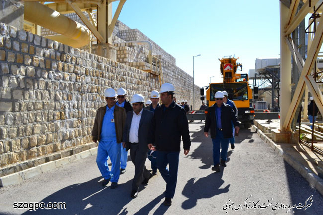 بازدید مدیر عامل شرکت بهره برداری نفت و گاز زاگرس جنوبی از منطقه عملیاتی نار و کنگان 2