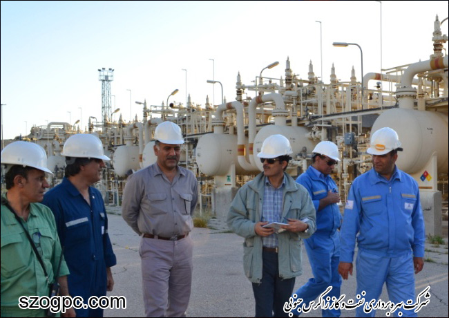 بازدید مدیر عملیات شرکت بهره برداری نفت و گاز زاگرس جنوبی از منطقه عملیاتی نار و کنگان 1