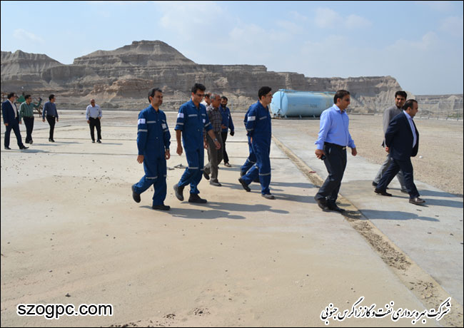 بازدید مدیر عامل شرکت از منطقه عملیاتی سرخون و گشوی جنوبی 1